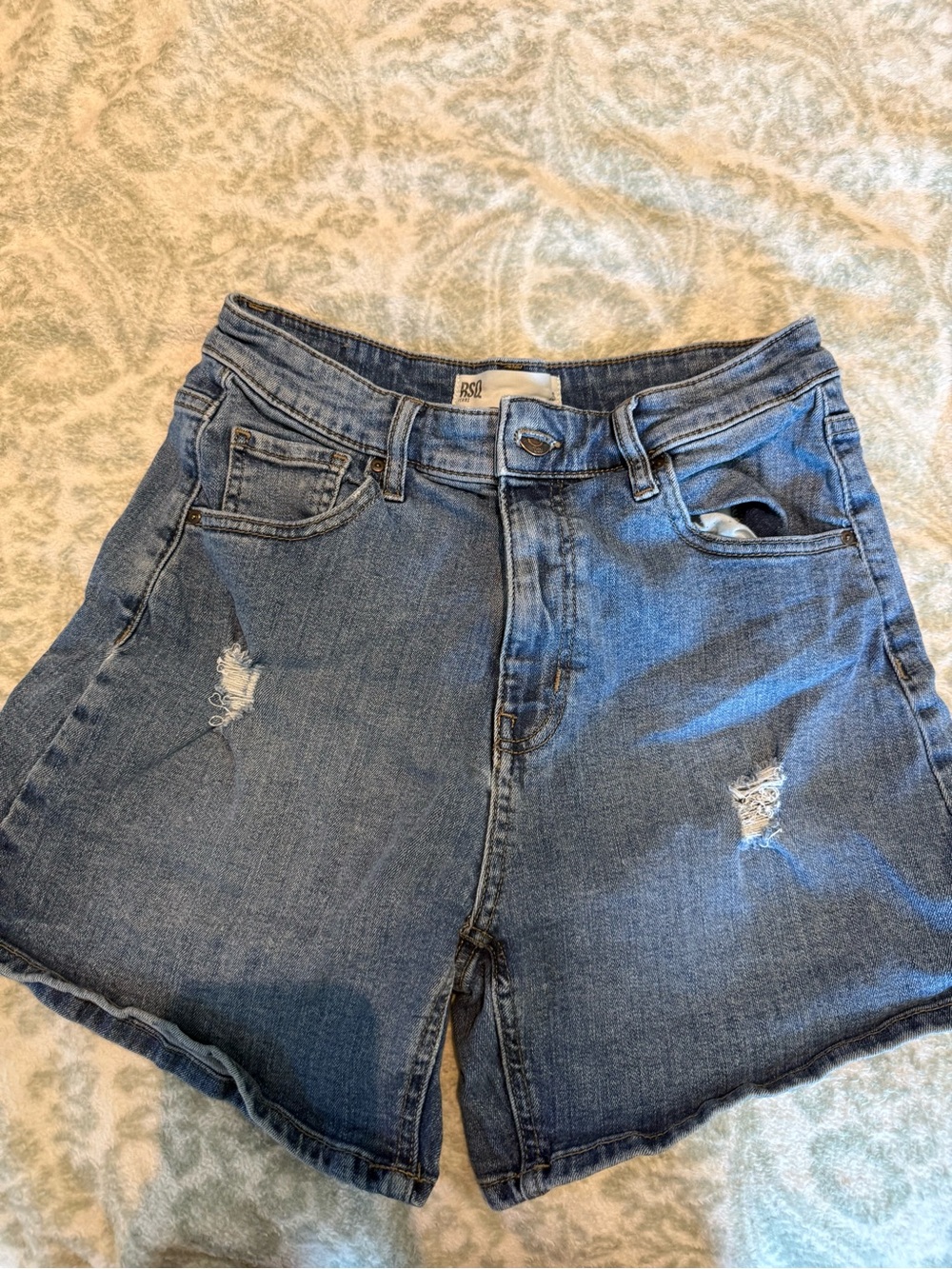 Tilly's RSQ Super High-Rise Denim Shorts - Light Blue